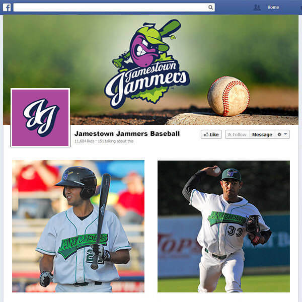 Jamestown Jammers Facebook Page Design Social Media Design